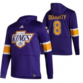 Herren Los Angeles Kings Drew Doughty 8 2020-21 Reverse Retro Pullover Hooded Sweatshirt